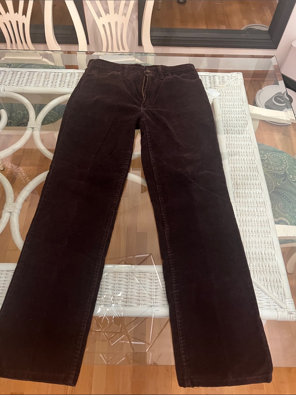 Rustler Men's Brown Corduroy Straight-Leg Pants